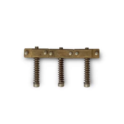 Rutters 1953 Aged Brass Saddles for Tele, Step-Notched, Non-Compensated image 2