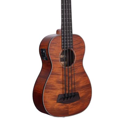 Kala UBASS-EM-FS Exotic Mahogany Top and Neck Acoustic-Electric Bass Ukulele image 1