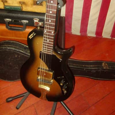 1959 National Thunderstick 3/4 Electric Silverburst w/ Original Case image 2