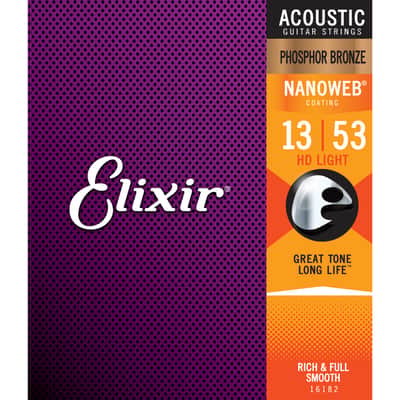 Elixir 16182 NANOWEB® Phosphor Bronze Acoustic HD Light 13-53 image 3
