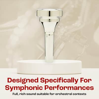 Denis Wick Classic Trombone Mouthpiece Silver Plated, 5880-12CS - V-Type Design for Balanced Tone & Smooth Response - Small Shank Fitting Trombone Accessory 24.7 x 6.5 x 6.1mm image 7
