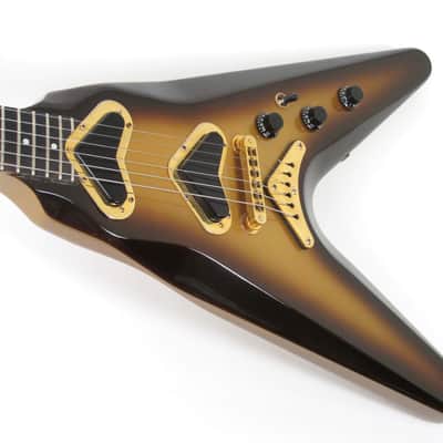 1981 Gibson V2 Flying V - Super Rare Goldburst Metallic Finish! Boomerang V Pickups!  Original Case image 7