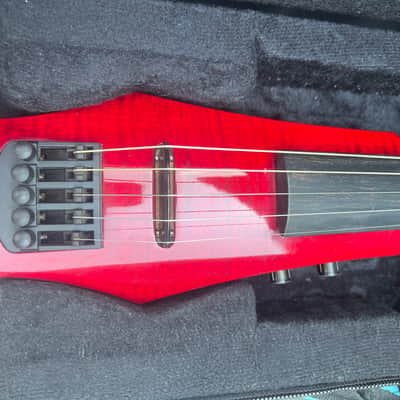 NS Design WAV5-VN-TR 5-String Electric Violin 2010s - Transparent Red image 8