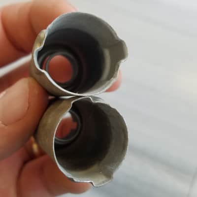 Elco Pair (2) Tube Shields 6AU6 7-pin J-Slot SOS 6 mil spec J20-02 Vintage Vacuum 1950s-1960s image 6
