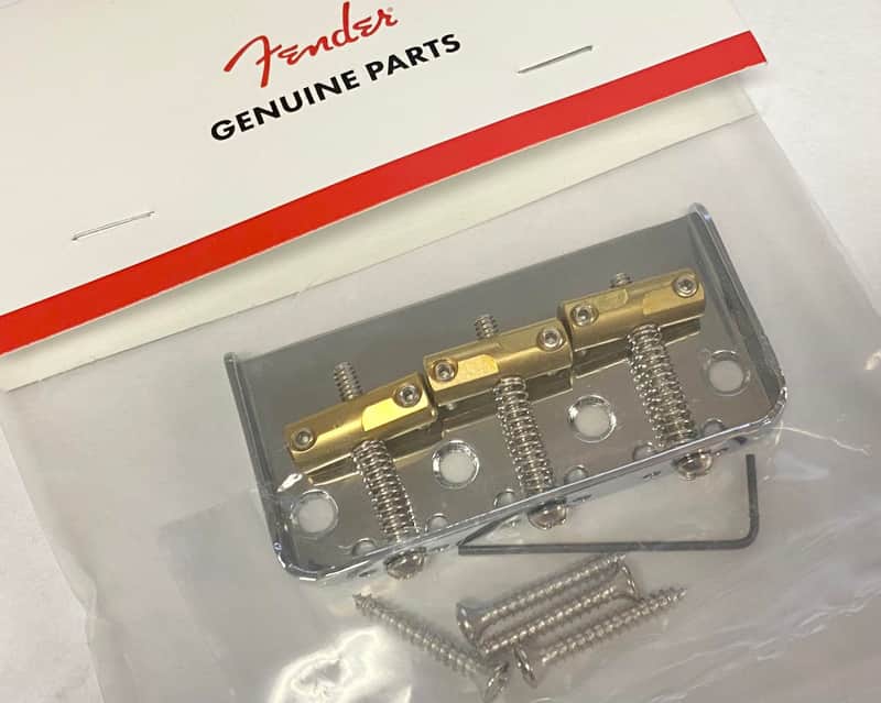 099-0809-000 Fender 3-Saddle Custom "Cut-Off" Vintage-Style Tele Bridge image 1