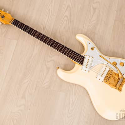 2000s Mosrite Ventures Model Super Custom '65 Pearl White w/ Gold Hardware, Vibramute & Case, Japan Kurokumo image 12