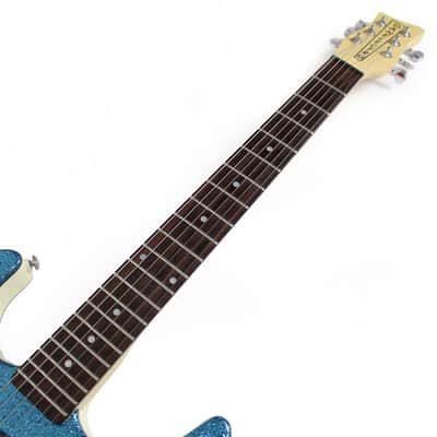 Used Danelectro Hodad Electric Guitar in Blue Sparkle image 7