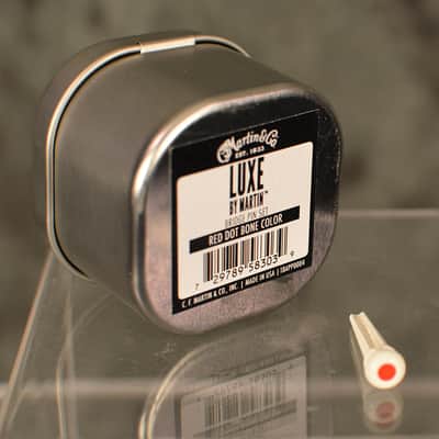 Martin LUXE Liquidmetal Bridge Pin Set  Red Dot Bone Color 18APP0004 W FAST n FREE Shipping Included image 2