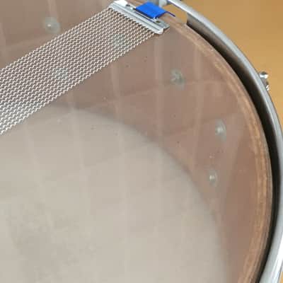 1960s Vintage 14” Snare Drum Tempro MIJ Japan Blue Oyster Pearl Custom Restored Super Rare Made in Japan image 6