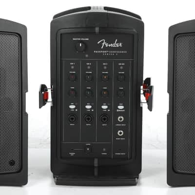 Fender Passport Conference Series 2 (S2) 5-Channel 175-Watt Portable PA System - one broken latch - Black image 2