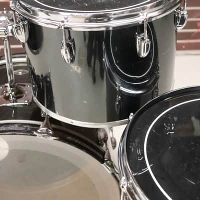Slingerland 4pc Concert Tom Drum Kit Set Black Chrome Over Maple Vintage 1970's image 18