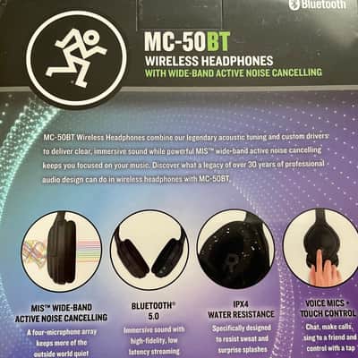 Mackie MC-50 BT Wireless In-Ear Headphones 2021 - Present - Black image 2