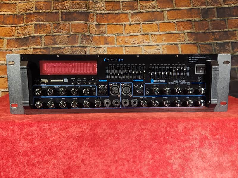 Technical Pro MM2000BT 2000-Watt Mixing Amplifier - Black image 1