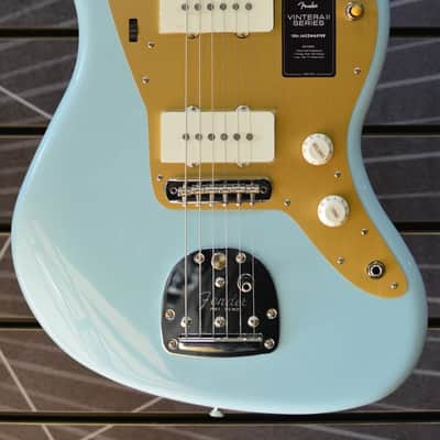 Fender Vintera II '50s Jazzmaster Sonic Blue Electric Guitar & Deluxe Gig Bag image 1