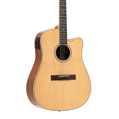 Stagg SA45 DCE-LW Dreadnought Cutaway Spruce Top Mahogany Neck 6-String Acoustic-Electric Guitar image 1