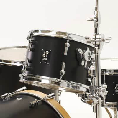 Sonor SQ1 4-pc Shell Pack in GT Black, 12/16/22/14 (322 Set NM-MH GTB plus 1465 SDW Snare) image 3