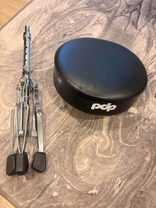 PDP PDDT710R 700 Series Round Seat Double-Braced Drum Throne, Chrome / Black image 1
