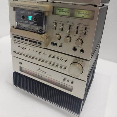 Serviced! Mitsubishi Microcomponents Stereo Set M-A01 Amplifier M-P01 Preamp M-F01 Cassette Deck And M-T01 Tuner - All Working Perfectly! image 2