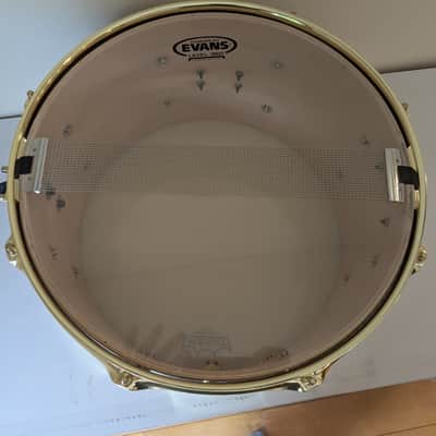 Savior Custom Drums 14x8" Oak/Maple snare drum - Burnt Orange/Red image 11