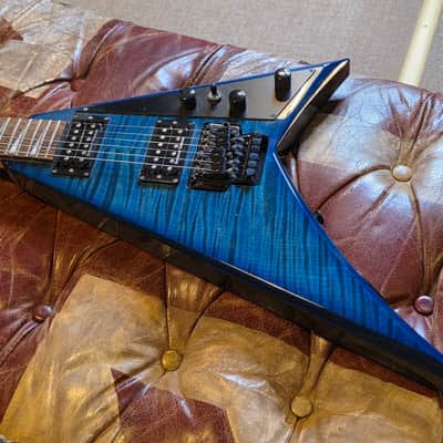 Jackson RR3 Pro Randy Rhoads MIJ Japan Aqua Burst AAA Flame Top Flying V image 4