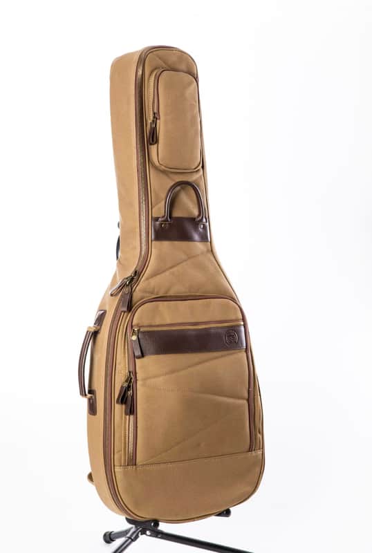 Guitar Satchel Khaki Parlor for small body acoustic or electric guitar case -  New image 1