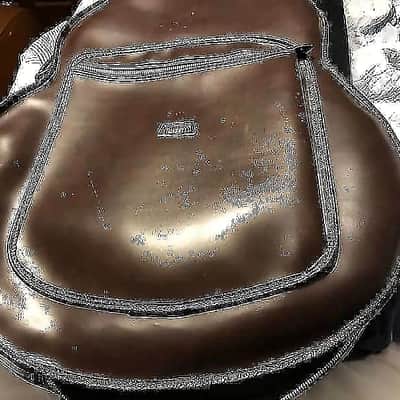 Manny's Victoria Luggage Premium Faux Leather Gig Bag.. fits Casino, Gibson Es bodies 1960s-1970s - Faux Leather Brown.. Green padded Felt liner image 2