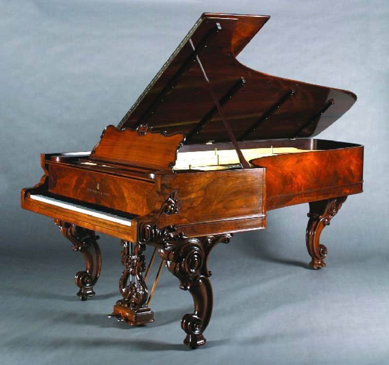 Steinway Grand Piano, Rosewood, 8ft 5in, 85 key, 1860 (restored c.1985), Rococo Revival S-scroll legs/etc. (Serial#3007) image 1