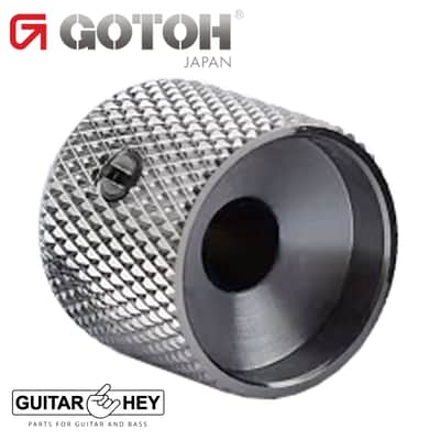 NEW (1) Gotoh VK1-19 Control Knob DOME Bass Guitar 6mm hole, METAL - COSMO BLACK image 2