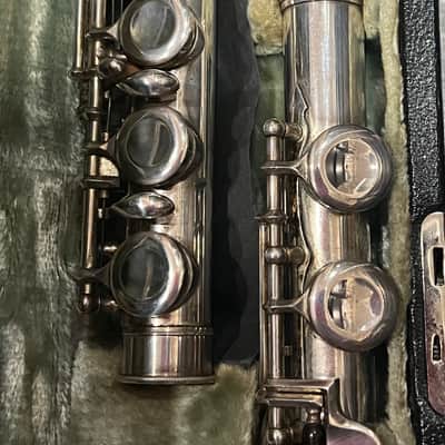 RARE Moritz Max Monnig Professional Handmade Solid Silver German Flute 1930-40 - sterling silver image 11