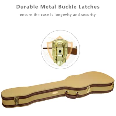 Crossrock Wood Case fits right-hand Precision Bass Style Guitars-Vinyl Tweed image 4