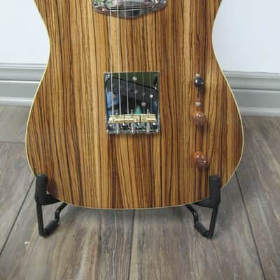 Logan Custom Zebra wood top Tele rosewood fret board, block inlays 2024 - natural gloss image 2
