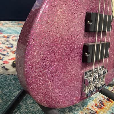 Tom Hamilton's Aerosmith, Sadowsky NYC - Pink Sparkle 4-String Bass (TH2 #11) PLUS Personalized NHL Hockey Jersey. AUTHENTICATED! image 9