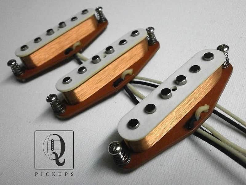 Stratocaster FULLERTON Guitar NON R.W.R.P. A5 Pickups SET Red Bottom Hand Wound by Q pickups image 1