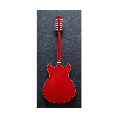 Ibanez AS Artcore AS7312 12-String Electric Guitar, Bound Rosewood Fretboard, Transparent Cherry Red image 11