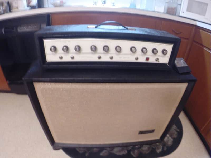 Silvertone Model 1465 60's Black Amplifier image 1
