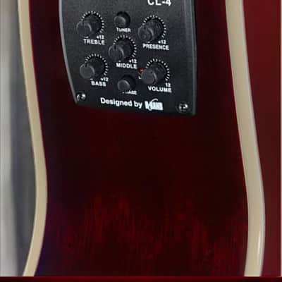 JN Guitars BES-ACE TRB Bessie Series Acoustic-Electric Auditorium, Solid Spruce Top, Red Burst image 10