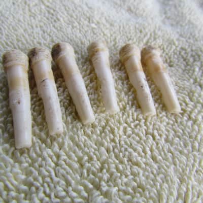 Vintage Bridge Pins Aged Yellowed Set Of 6 Vintage Bridge Pins 1950's? 1960's? Cool Vintage Vibe Bridge Pins image 3