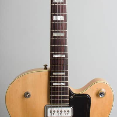 Guild  Duane Eddy Jr B Thinline Hollow Body Electric Guitar (1962), ser. #22169, original black hard shell case. image 8
