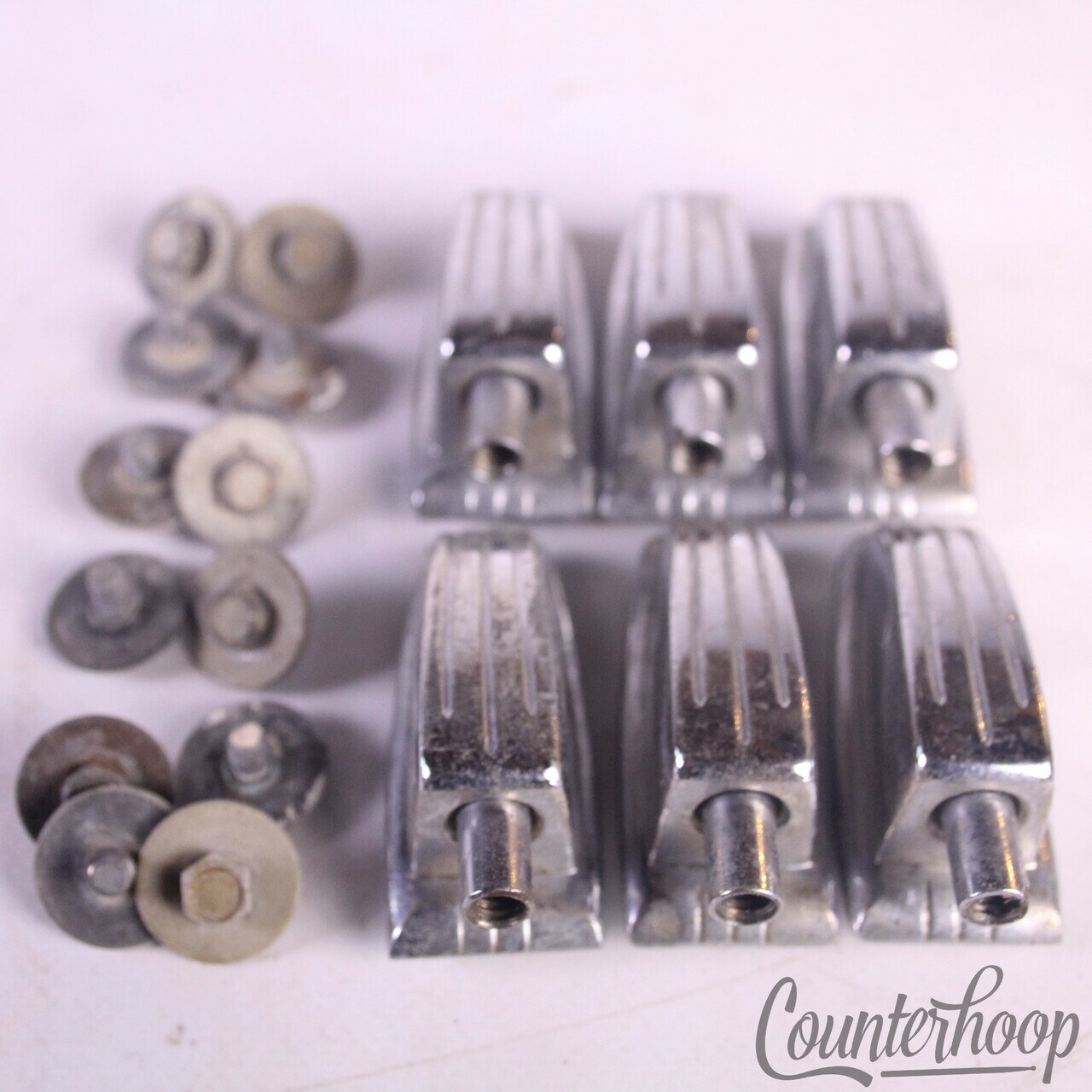 Ludwig 6x Tom/Snare Drum Small Classic Lugs Set Chrome 1 1/4" Vintage 70s USA* — main photograph
