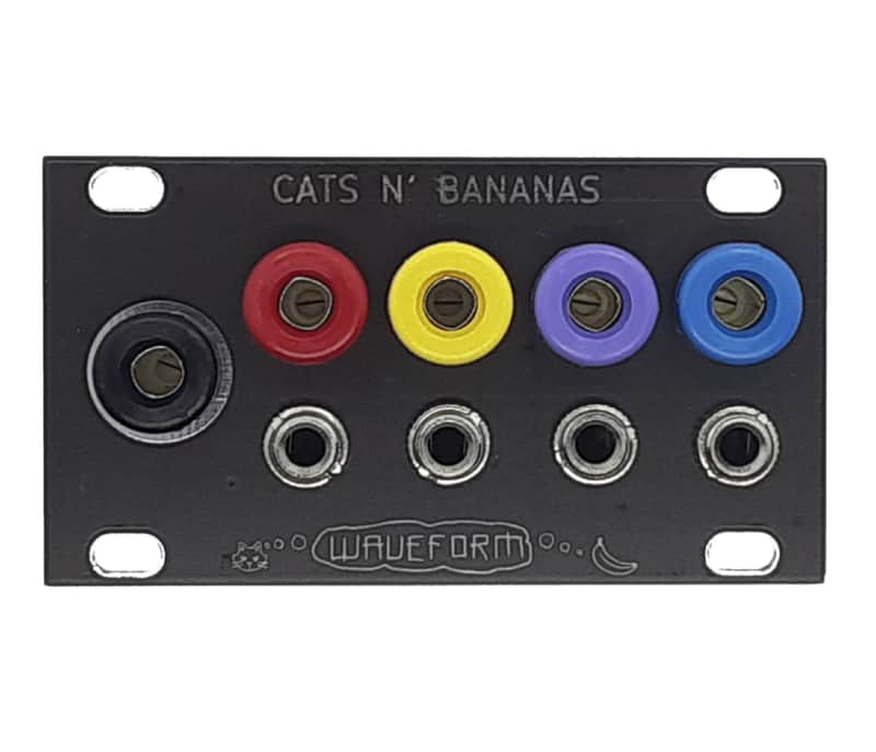 Waveform Magazine 1U Cats N' Bananas Eurorack/Banana Jack Format Jumbler Passive Module 14HP Waveform Magazine DIY Project image 1