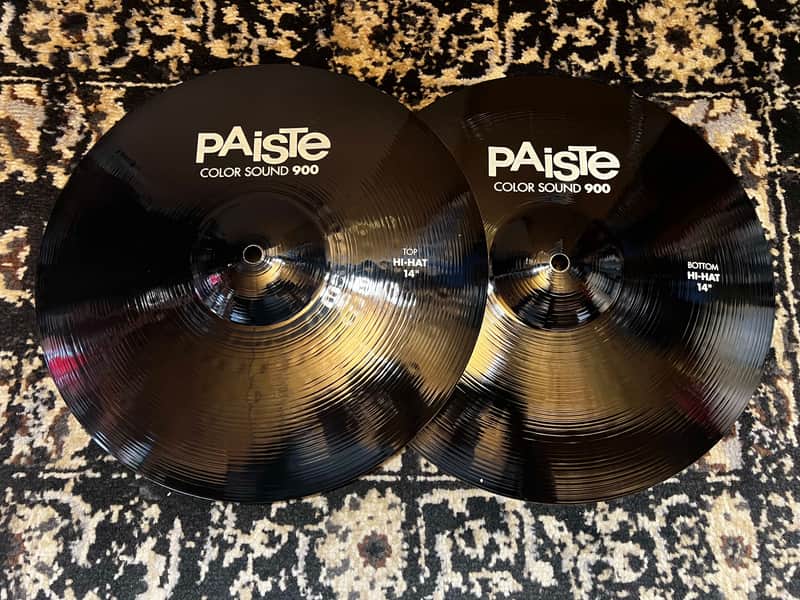 Paiste 14" Color Sound 900 Series Hi-Hat Cymbals (Pair) - Black image 1