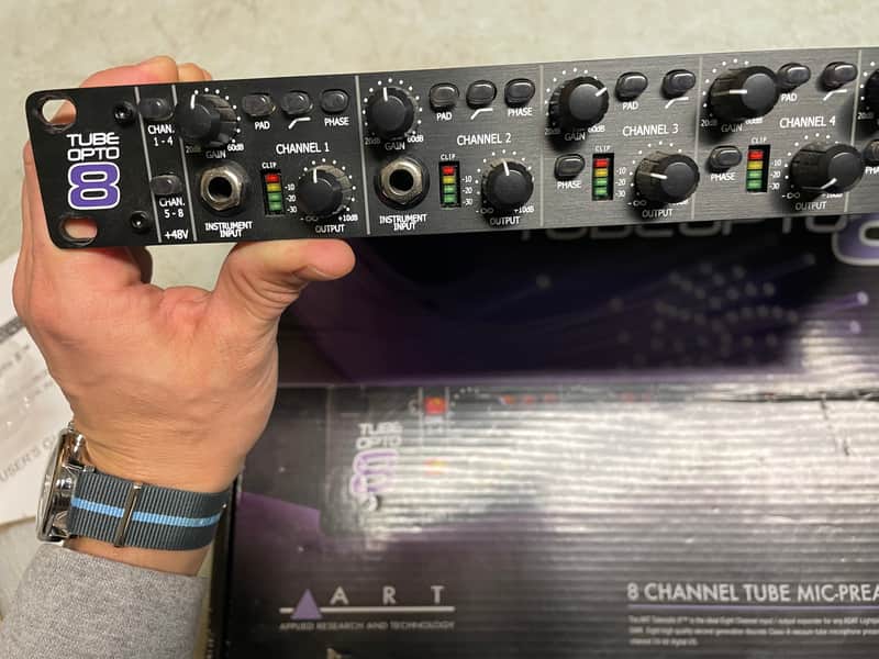 ART TUBEOPTO 8-Channel Rackmount Microphone Preamp with ADAT 2010 - Present - Black