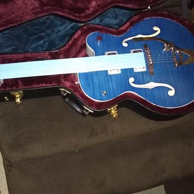 Gretsch G6120SH-HBLU Brian Setzer Hot Rod 2017 2 Tone Harbor Blue image 1