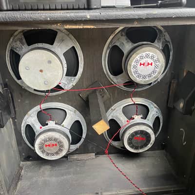 Vintage rare 1973 HH H||H 4x12 guitar speaker cabinet for amp quartet of Fanes Pulsonic cones 200w not Marshall Orange Park Hiwatt image 6