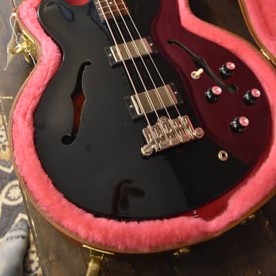 Gibson ES-335 Memphis Bass 4 string 2013 Black Hollow Body w Hard Case / COA image 11