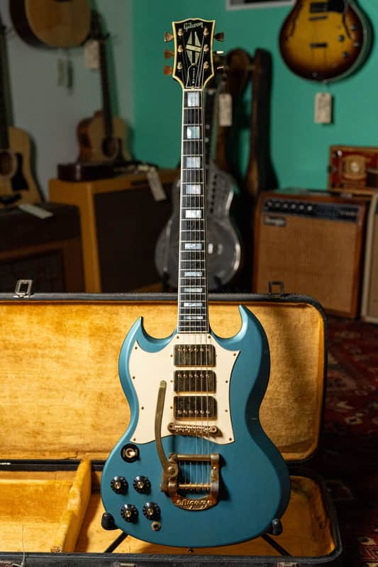 1968 Gibson SG Custom Pelham Blue Factory Bigsby Left-Handed 1 of 2 Ever Made Jimi Hendrix w/OHSC image 1