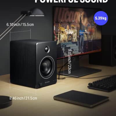 Active Bookshelf Studio Monitors Audio Speakers AptX-HD Bluetooth Stereo + EQ Editor image 6