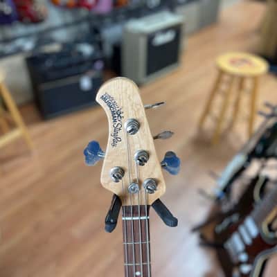 Music Man Stingray 4 string bass LEFT handed 1998 Teal image 7