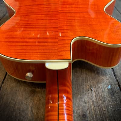 2017 Gretsch USA Custom Shop G6120WCST in Orange with orig. hard shell case and case candy image 14
