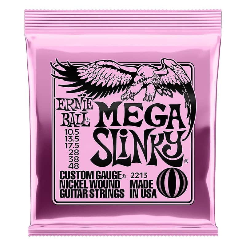 Ernie Ball P02213 Mega Slinky Nickel Wound Electric Guitar Strings (10.5-48) image 1